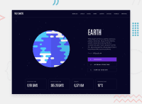Desktop design screenshot for the Planets fact site coding challenge