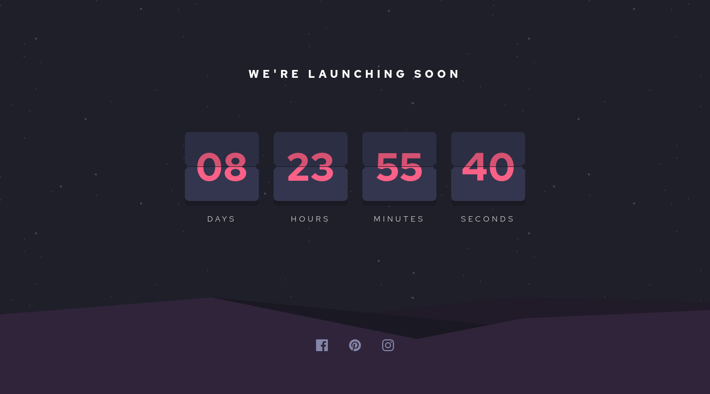 Frontend Mentor | launch-countdown using html, sass and Javascript ...