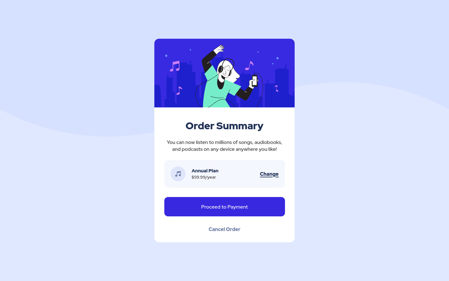 Frontend Mentor | Order summary component coding challenge solution