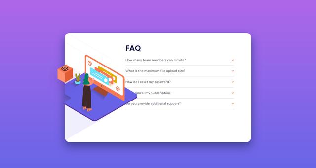 Frontend Mentor | Responsive FAQ component using only HTML and CSS ...