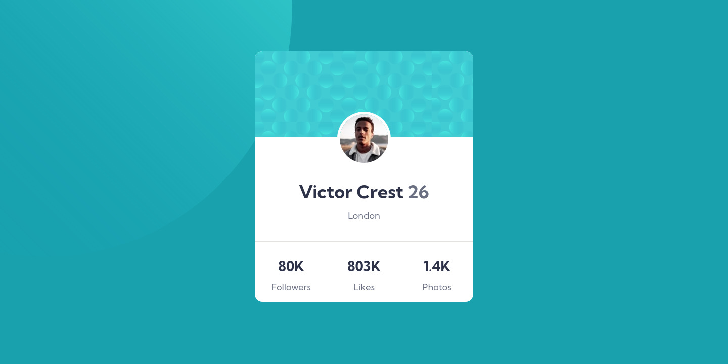 Frontend Mentor | Profile Card Component coding challenge solution