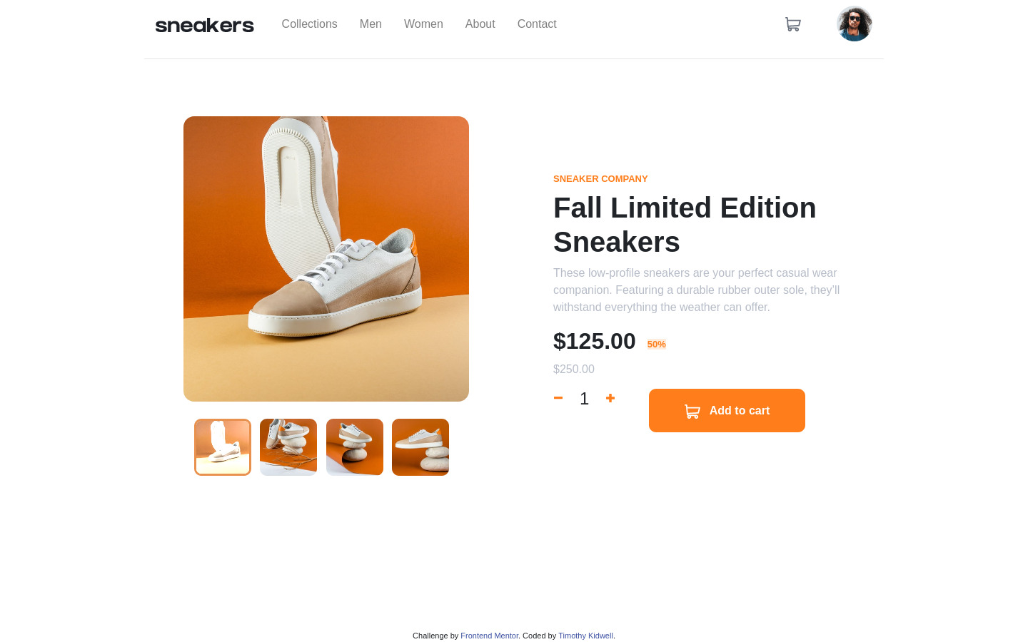 Frontend Mentor | Non-Responsive ecommerce page using css, html ...