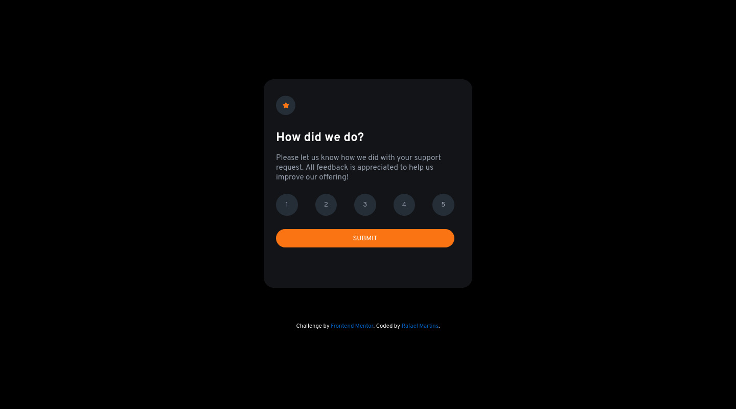 Frontend Mentor | Interactive rating component with flexbox and ...