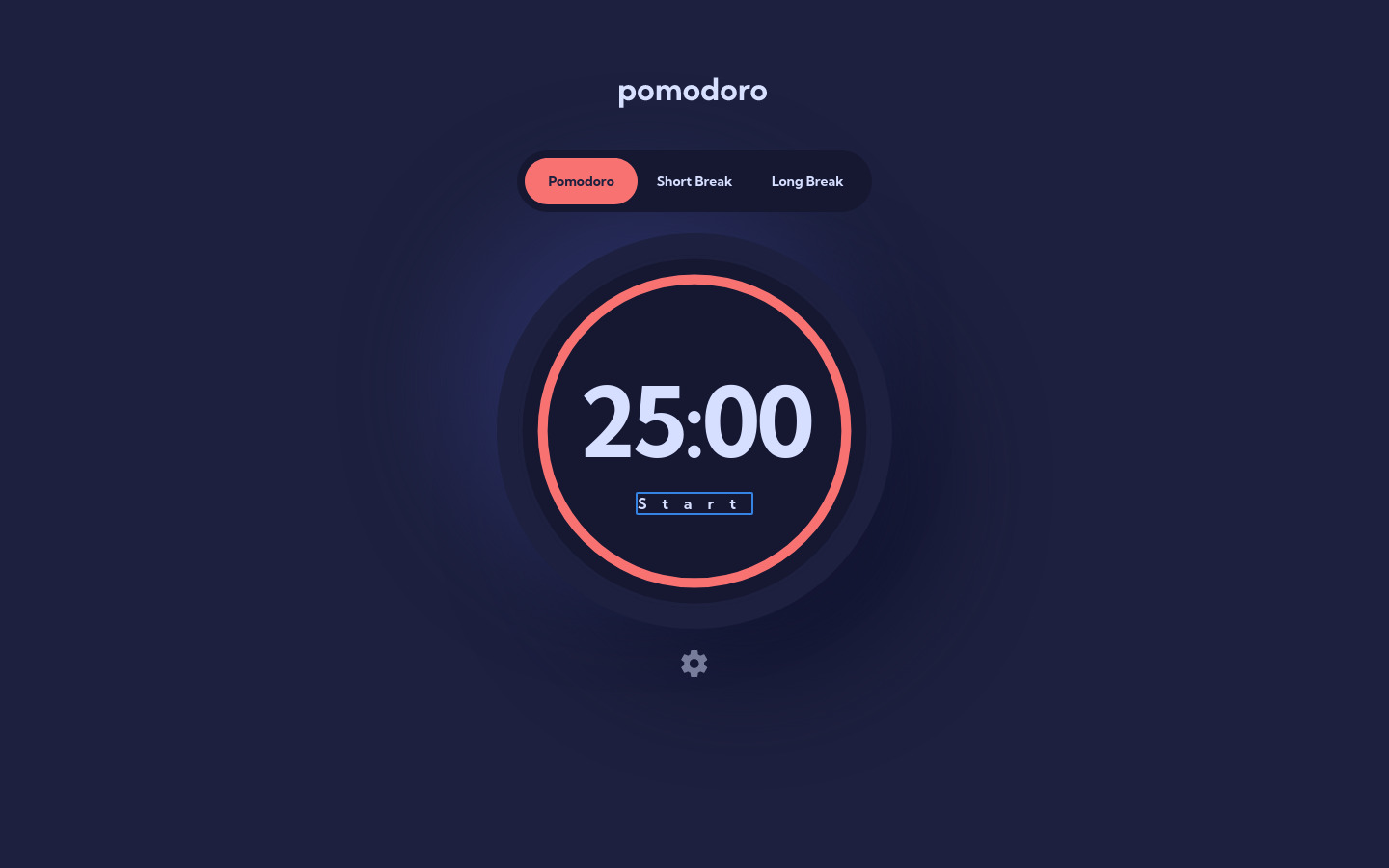 Frontend Mentor | Pomodoro app using React coding challenge solution