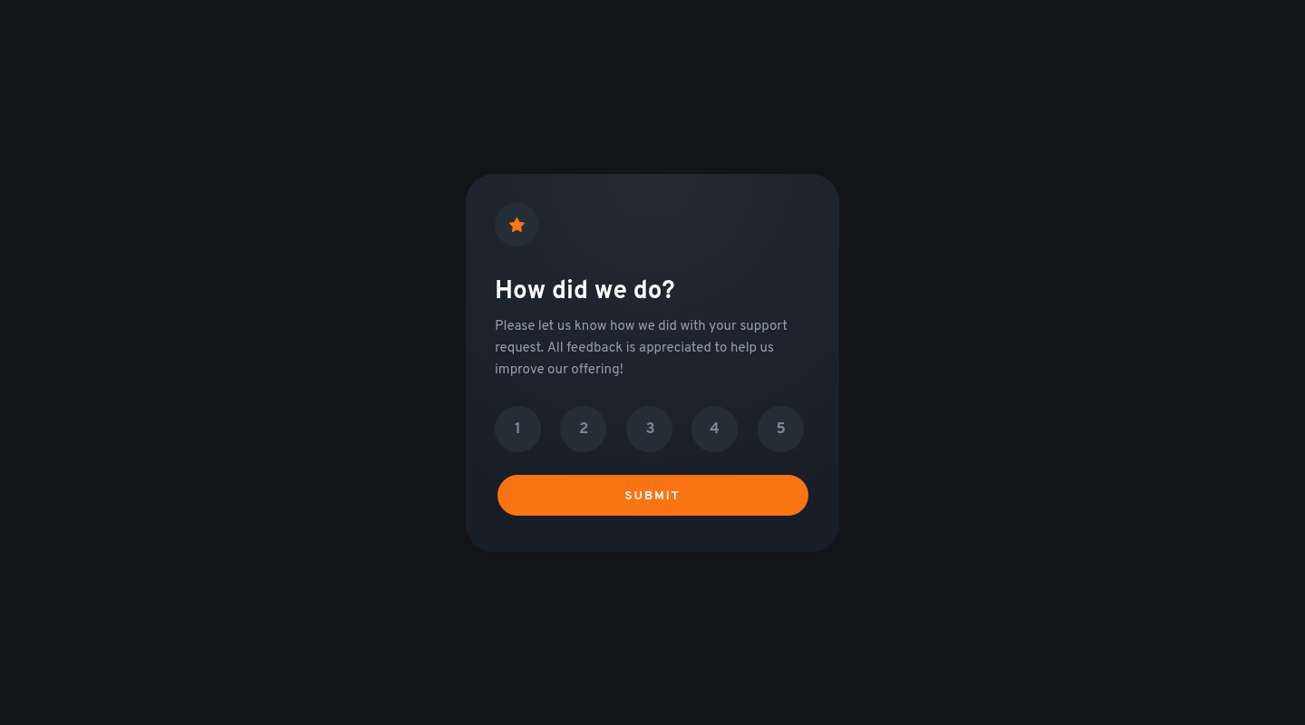 Frontend Mentor | Interactive rating component coding challenge solution