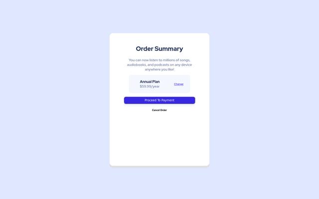Frontend Mentor | Order summary component using html & css coding ...
