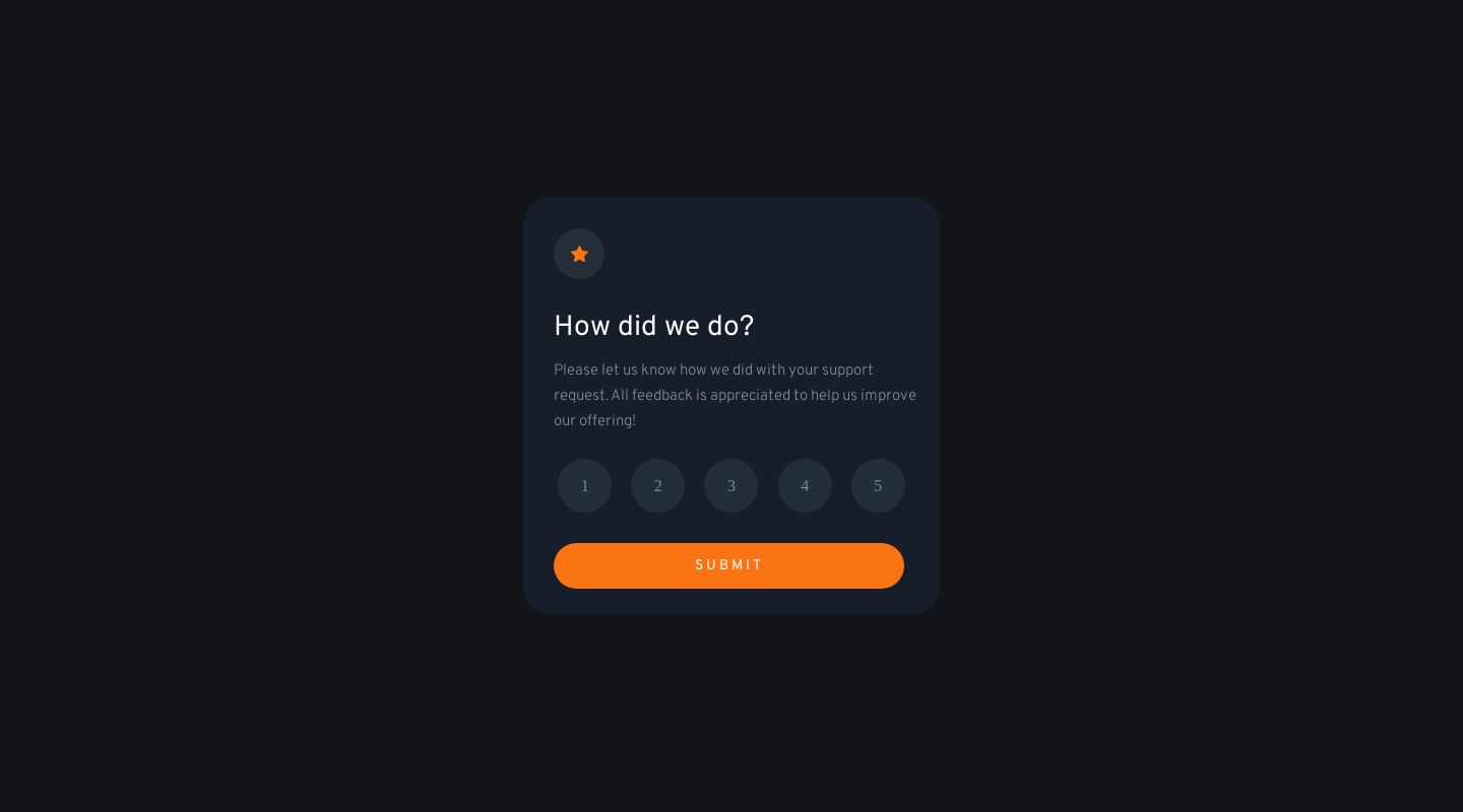 Frontend Mentor | Responsive rating component made using React coding ...