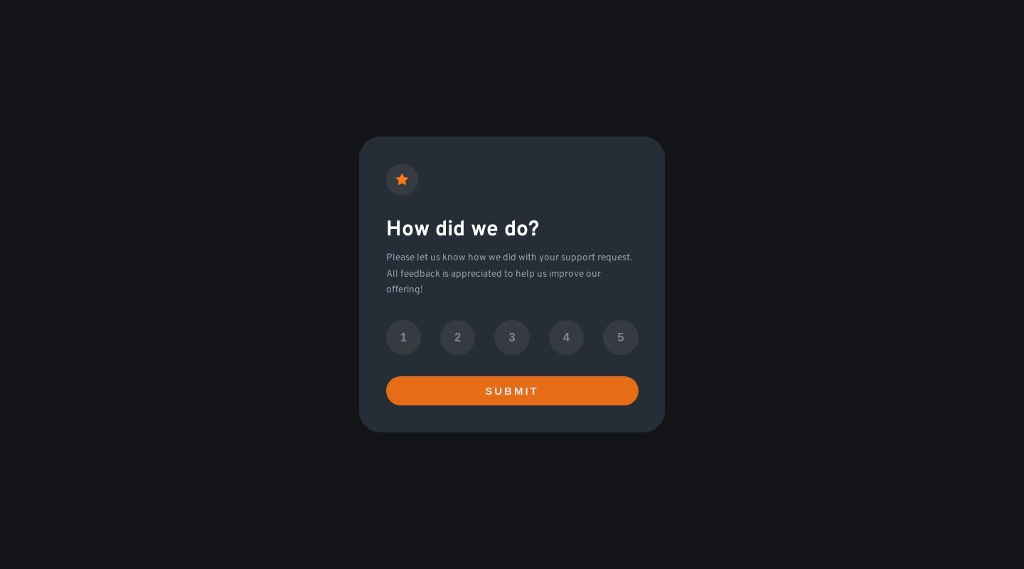 Frontend Mentor | Interactive rating component coding challenge solution