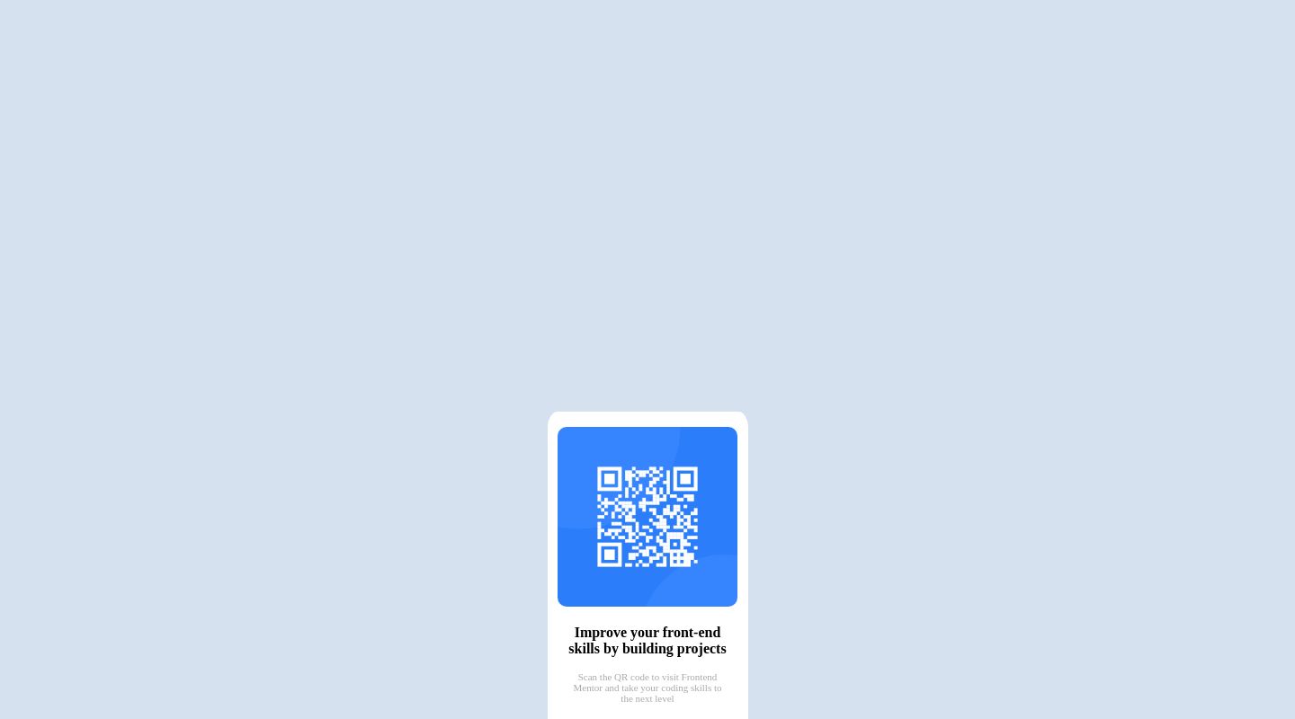 Frontend Mentor | QR code component challenge using Flexbox (Desktop ...