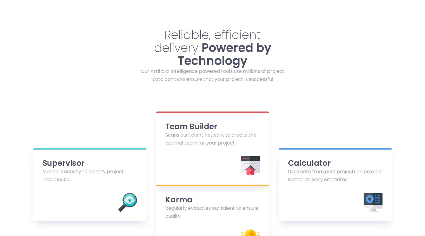 Frontend Mentor | four card coding challenge solution