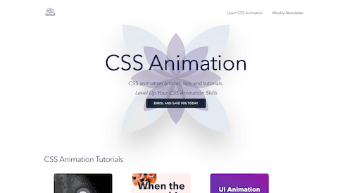 Screenshot for the CSS Animation website