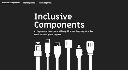 Screenshot for the Inclusive Components website