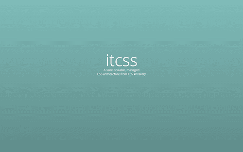 Screenshot for the ITCSS website