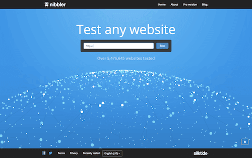 Screenshot for the Nibbler website