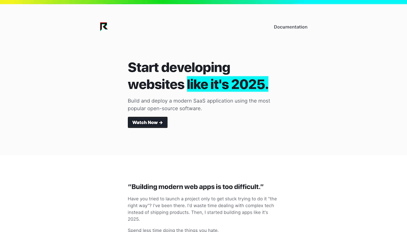 Screenshot for the React 2025 website