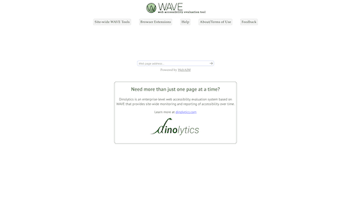 Screenshot for the Wave website