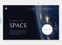 Desktop design screenshot for the Space tourism multi-page website coding challenge
