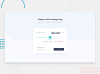 Desktop design screenshot for the Interactive pricing component coding challenge