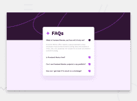 Desktop design screenshot for the FAQ accordion coding challenge