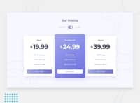 Desktop design screenshot for the Pricing component with toggle coding challenge