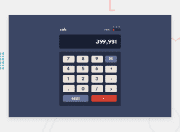 Desktop design screenshot for the Calculator app coding challenge